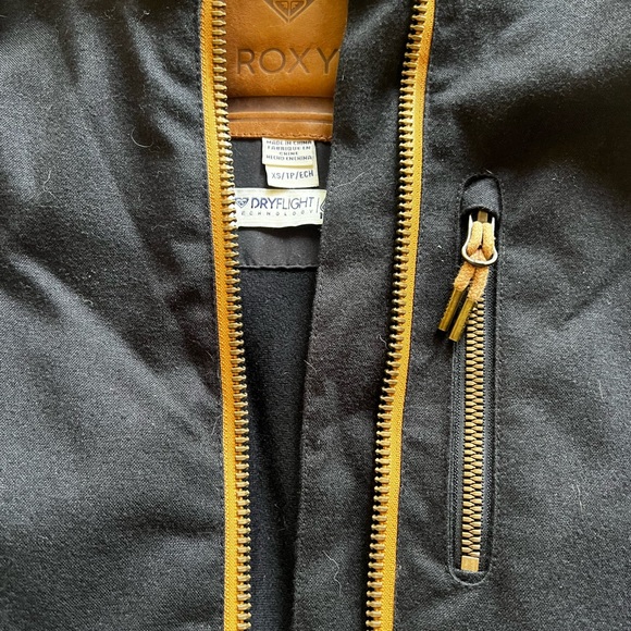 Roxy Hartley Snow Jacket Black Tan XS - Picture 3 of 9